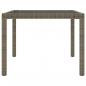 Preview: Gartentisch Grau 190x90x75 cm Gehärtetes Glas und Poly Rattan