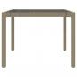 Preview: Gartentisch Beige 190x90x75 cm Gehärtetes Glas und Poly Rattan