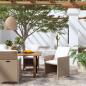 Preview: ARDEBO.de - Gartenstühle mit Kissen 4 Stk. Poly Rattan Beige