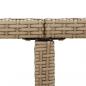 Preview: Gartentisch Beige 109x107x74 cm Poly Rattan und Glas