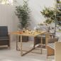 Preview: Gartentisch Beige 109x107x74 cm Poly Rattan & Massivholz Akazie