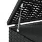 Preview: Garten-Kissenbox PE Rattan 100x49x103,5 cm Schwarz