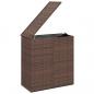 Preview: Garten-Kissenbox PE Rattan 100x49x103,5 cm Braun