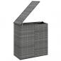 Preview: Garten-Kissenbox PE Rattan 100x49x103,5 cm Grau