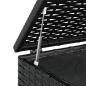 Preview: Garten-Kissenbox PE Rattan 100x97,5x104 cm Schwarz