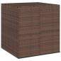 Preview: ARDEBO.de - Garten-Kissenbox PE Rattan 100x97,5x104 cm Braun