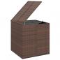 Preview: Garten-Kissenbox PE Rattan 100x97,5x104 cm Braun