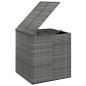 Preview: Garten-Kissenbox PE Rattan 100x97,5x104 cm Grau