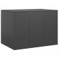 Preview: ARDEBO.de - Garten-Kissenbox PE Rattan 145x100x103 cm Schwarz