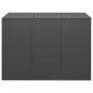 Preview: Garten-Kissenbox PE Rattan 145x100x103 cm Schwarz