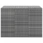 Preview: Garten-Kissenbox PE Rattan 145x100x103 cm Grau