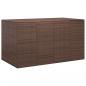 Preview: ARDEBO.de - Garten-Kissenbox PE Rattan 194x100x103 cm Braun