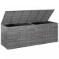 Preview: Garten-Kissenbox PE Rattan 291x100,5x104 cm Grau