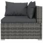 Preview: 2-Sitzer-Sofa mit Kissen Grau Poly Rattan