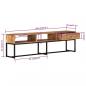 Preview: TV-Schrank 160x30x45 cm Massivholz Akazie 