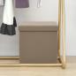 Preview: ARDEBO.de - Hocker mit Stauraum Cappuccino-Braun PVC