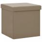 Preview: Hocker mit Stauraum Cappuccino-Braun PVC