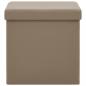 Preview: Hocker mit Stauraum Cappuccino-Braun PVC