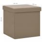 Preview: Hocker mit Stauraum Cappuccino-Braun PVC