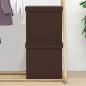 Preview: ARDEBO.de - Hocker mit Stauraum 2 Stk. Braun PVC