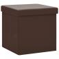 Preview: Hocker mit Stauraum 2 Stk. Braun PVC