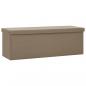 Preview: Faltbare Sitzbank mit Stauraum Cappuccino-Braun PVC