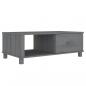 Preview: Couchtisch HAMAR Dunkelgrau 100x55x35 cm Massivholz Kiefer