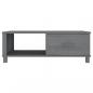 Preview: Couchtisch HAMAR Dunkelgrau 100x55x35 cm Massivholz Kiefer