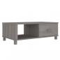 Preview: Couchtisch HAMAR Hellgrau 100x55x35 cm Massivholz Kiefer