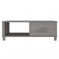 Preview: Couchtisch HAMAR Hellgrau 100x55x35 cm Massivholz Kiefer