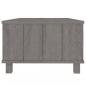 Preview: Couchtisch HAMAR Hellgrau 100x55x35 cm Massivholz Kiefer