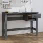 Preview: Schreibtisch HAMAR Dunkelgrau 110x40x75 cm Massivholz Kiefer