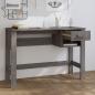 Preview: Schreibtisch HAMAR Hellgrau 110x40x75 cm Massivholz Kiefer