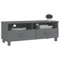 Preview: TV-Schrank HAMAR Dunkelgrau 106x40x40 cm Massivholz Kiefer