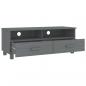 Preview: TV-Schrank HAMAR Dunkelgrau 106x40x40 cm Massivholz Kiefer