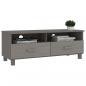 Preview: TV-Schrank HAMAR Hellgrau 106x40x40 cm Massivholz Kiefer