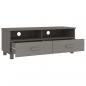 Preview: TV-Schrank HAMAR Hellgrau 106x40x40 cm Massivholz Kiefer