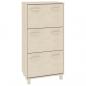 Preview: Schuhschrank HAMAR Honigbraun 59,5x35x117 cm Massivholz Kiefer