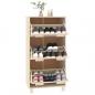 Preview: Schuhschrank HAMAR Honigbraun 59,5x35x117 cm Massivholz Kiefer