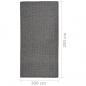 Preview: Outdoor-Teppich Flachgewebe 100x200 cm Grau