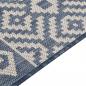 Preview: Outdoor-Teppich Flachgewebe 120x170 cm Blau Gestreift