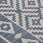 Preview: Outdoor-Teppich Flachgewebe 160x230 cm Blau Gestreift