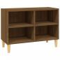 Preview: TV-Schrank mit Massivholz-Beinen Braun Eiche-Optik 69,5x30x50cm