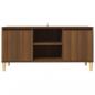 Preview: TV-Schrank Massivholz-Beine Braun Eichen-Optik 103,5x35x50 cm