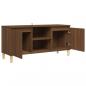 Preview: TV-Schrank Massivholz-Beine Braun Eichen-Optik 103,5x35x50 cm