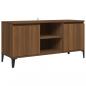 Preview: TV-Schrank mit Metallbeinen Braun Eichen-Optik 103,5x35x50 cm