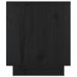 Preview: Nachttische 2 Stk. Schwarz 40x34x40 cm Massivholz Kiefer