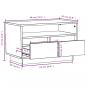 Preview: TV-Schrank Grau 60x35x37 cm Massivholz Kiefer