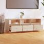 Preview: TV-Schrank 140x37x50 cm Massivholz Kiefer