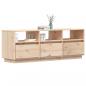 Preview: TV-Schrank 140x37x50 cm Massivholz Kiefer